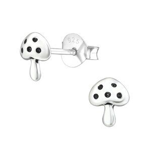 Sterling Silver Mushroom Ear Stud